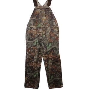 VTG Walls Camouflage Bib Overalls Mens 40x32 Realtree Advantage Camo Hunting
